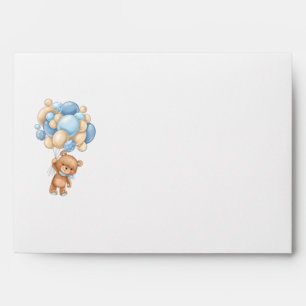 Teddy Bear Balloon Baby Shower Invitations  Envelope