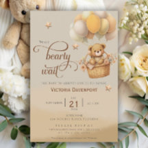 Teddy Bear Balloon Boy Baby Shower early wait