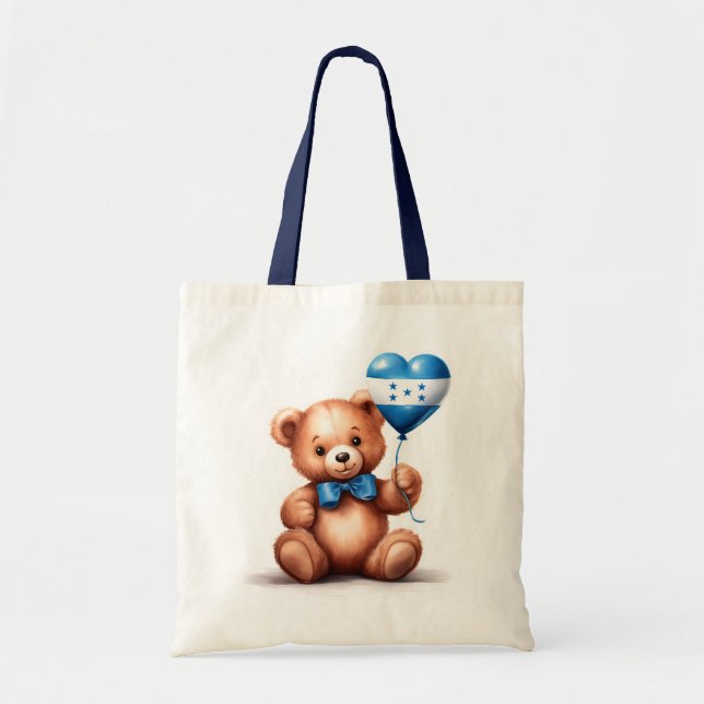 teddy bear & balloon with the Honduran flag. Tote Bag (Front)