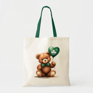 teddy bear & balloon with the Macau flag. Tote Bag