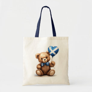 teddy bear & balloon with the Scottish flag. Tote Bag