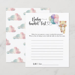 Teddy bear balloons - Baby bucket list