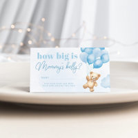 Teddy bear balloons blue how big is mommy's belly