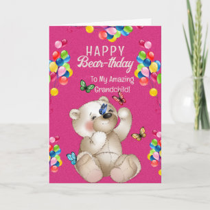 Teddy Bear & Balloons Card
