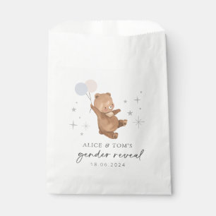 Teddy Bear Balloons Gender Reveal Favour Bag