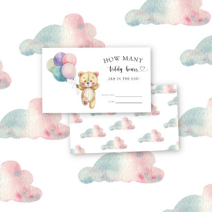  Teddy bear balloons - guess how many teddy bears Enclosure Card