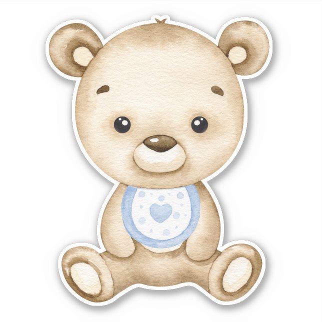 Teddy Bear Bear Bear Mignonne Animal Sticker (Devant)
