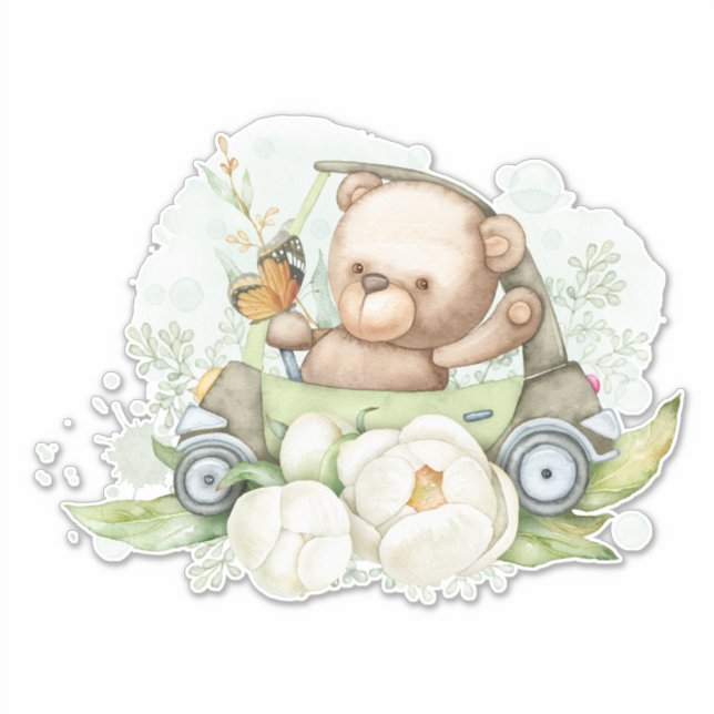 Teddy Bear Bear Bear Mignonne Animal Sticker (Devant)