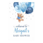 Teddy Bear Bearly Wait Welcome Baby Shower Poster