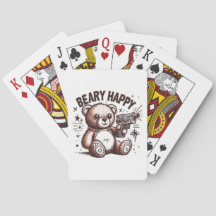 Teddy Bear Beary Happy Playing Cards