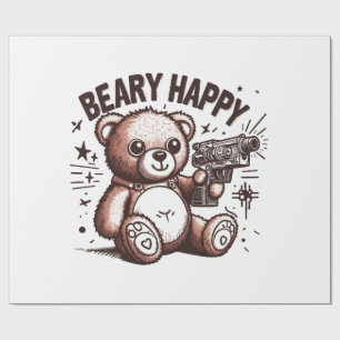 Teddy Bear Beary Happy Wrapping Paper