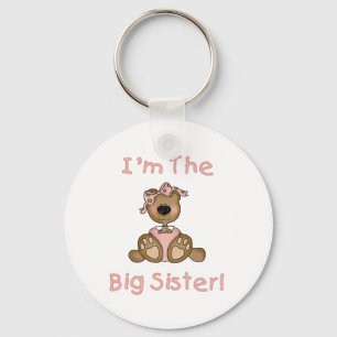 Teddy Bear Big Sister Keychain