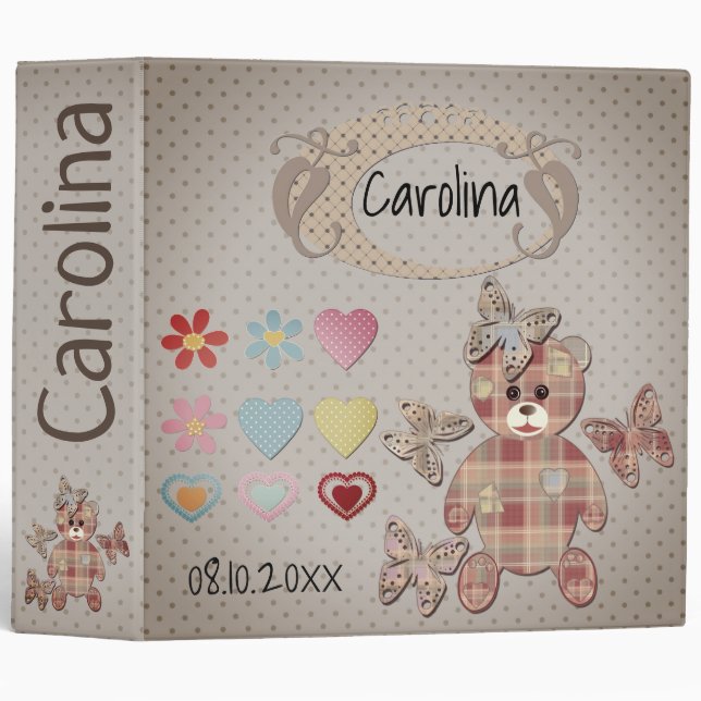 Teddy bear binder (Front/Spine)