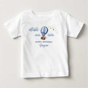 Teddy Bear Birthday Blue Baby T-Shirt
