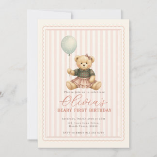 Teddy Bear Birthday Invitation