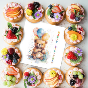 Teddy Bear Birthday Napkin