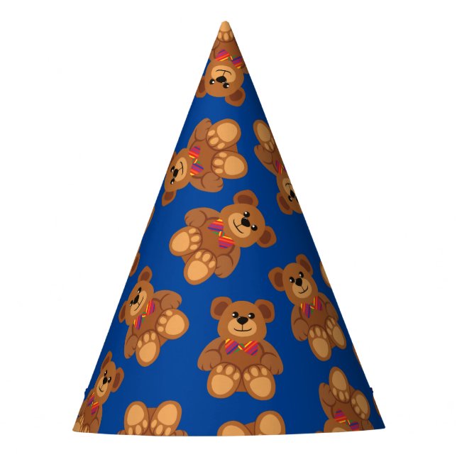 Teddy Bear Birthday Party Hat (Front)
