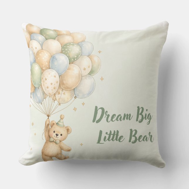 Teddy Bear Birthday Pillow (Front)