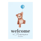 Teddy Bear Blue Affiche de bienvenue Foam Board