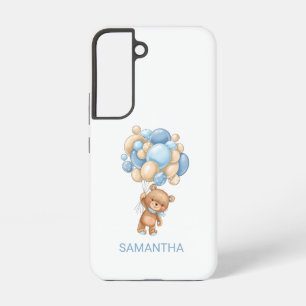 Teddy Bear BLUE Balloon Samsung Galaxy Coque