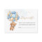 Teddy Bear Blue Balloons Diaper Raffle 