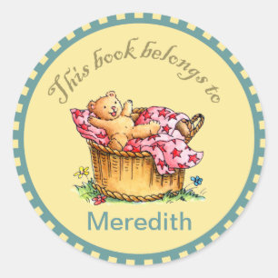 Teddy Bear Book Stickers