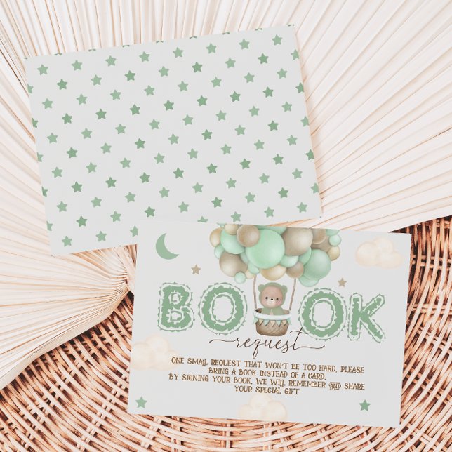 Teddy Bear Books For Baby Baby Shower Enclosure Card (Creator Uploaded)