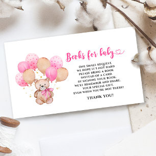 Teddy bear books for baby ticket enclosure card