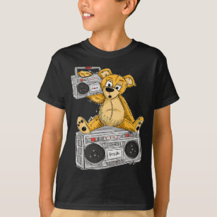 Teddy Bear BoomBox by San Francisco Street Artist  T-Shirt