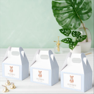 Teddy Bear Boy Classic Baby Shower  Favor Box