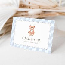 Teddy Bear Boy Classic Baby Shower