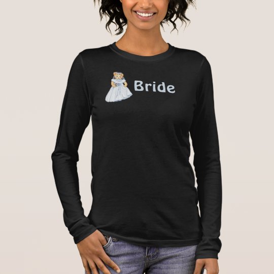 Teddy Bear Bride Wedding Long Sleeve T-Shirt