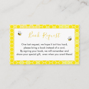 Teddy Bear Bumblebee Book Request Card