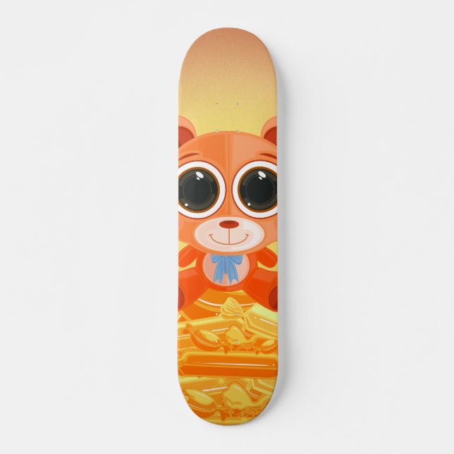 Teddy Bear - Candy Orange Skateboard (Front)