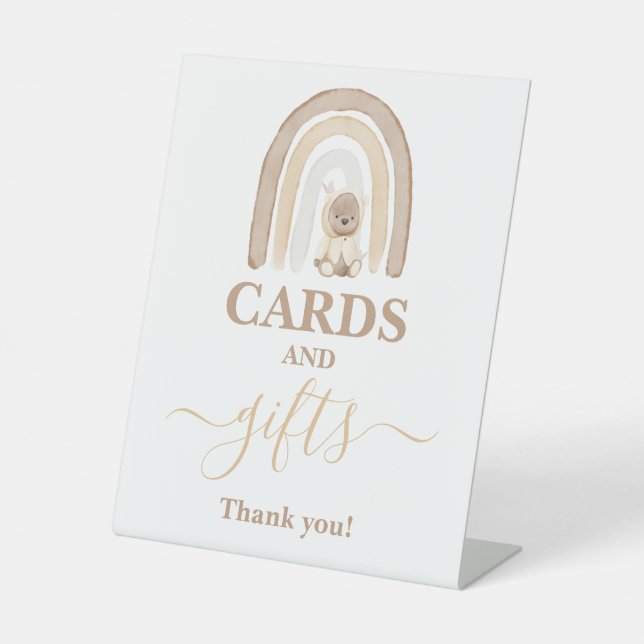 Teddy Bear Cards and Gifts sign (Front)