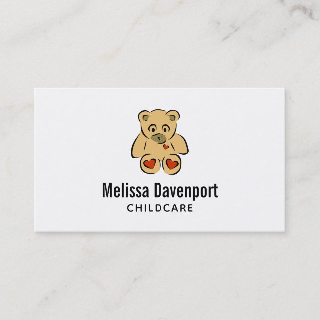 Teddy Bear Carte de visite (Devant)