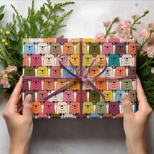 Teddy Bear Cartoon Wrapping Paper