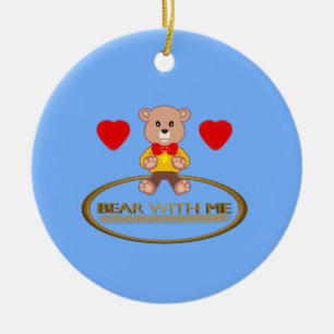 Teddy Bear Ceramic Ornament