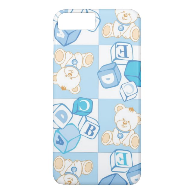 Teddy bear checked pattern Case-Mate iPhone case (Back)