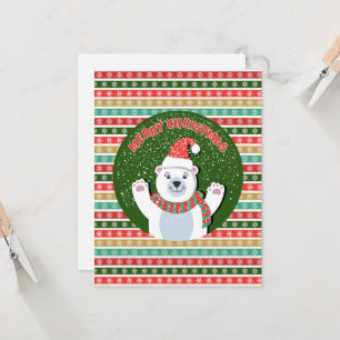 Teddy Bear Christmas card to customise