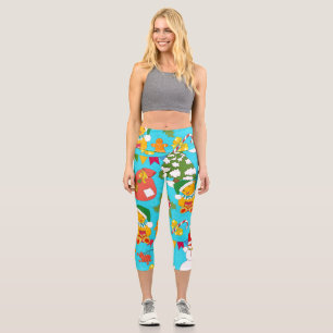 Teddy Bear Christmas: Kid-Friendly Pattern. Capri Leggings