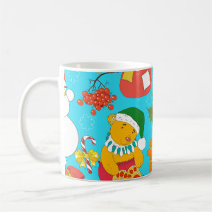 Teddy Bear Christmas: Kid-Friendly Pattern. Coffee Mug