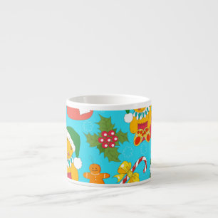 Teddy Bear Christmas: Kid-Friendly Pattern. Espresso Cup