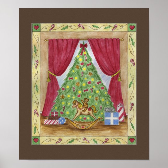 Teddy Bear Christmas Tree Poster (Front)
