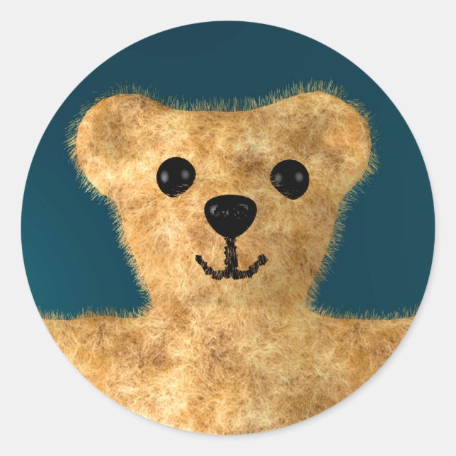 Teddy Bear Classic Round Sticker (Front)