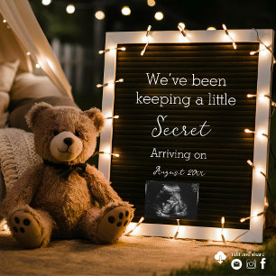 Teddy Bear Cozy Night Pregnancy Announcement