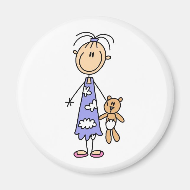 Teddy Bear Cuddle Buddy Magnet (Front)