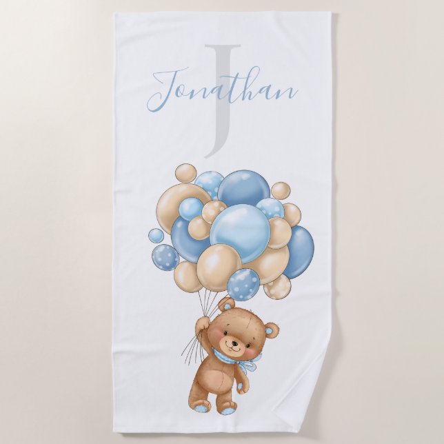 Teddy Bear Cutest Beach Towels for Kids! (Front)