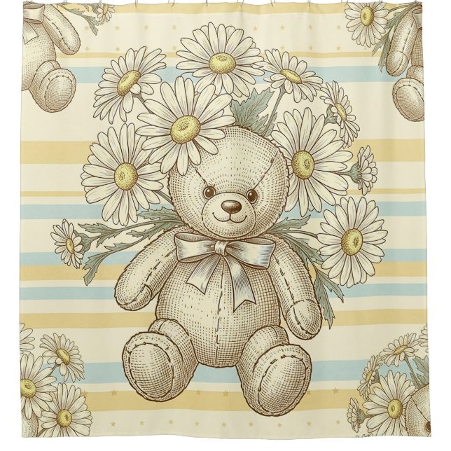 Teddy Bear Daisy Garden Pattern (1) (Front)