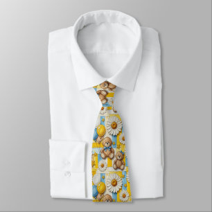 Teddy Bear Daisy Garden Pattern (11) Tie